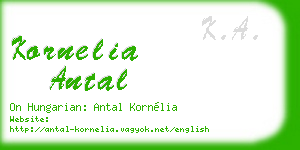 kornelia antal business card