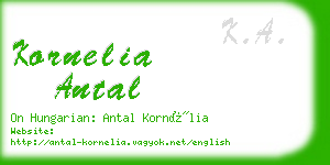 kornelia antal business card